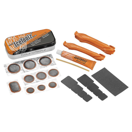 IceToolz Cycle Puncture Repair Kit with Tyre Levers